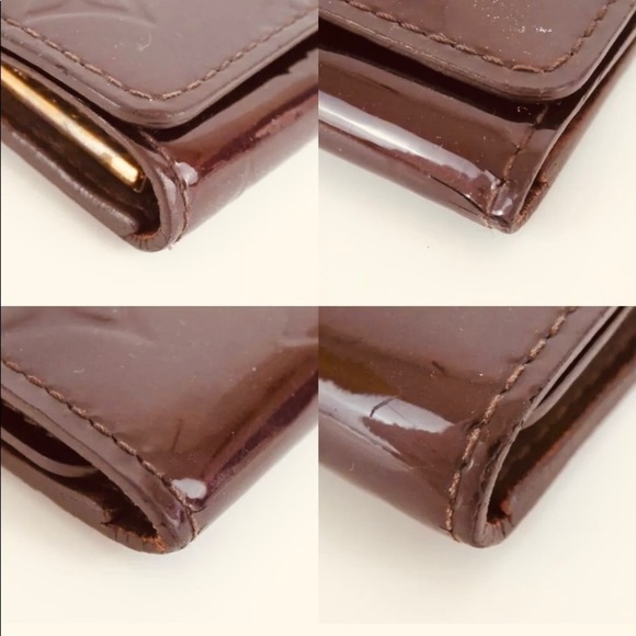 🔑 Louis Vuitton M93517 Vernis Burgundy Keychain - Picture 3 of 11